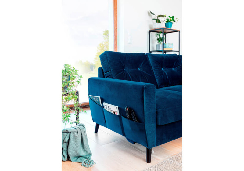 Friendly Lars Corner Sofa Bed L Shape Velvet