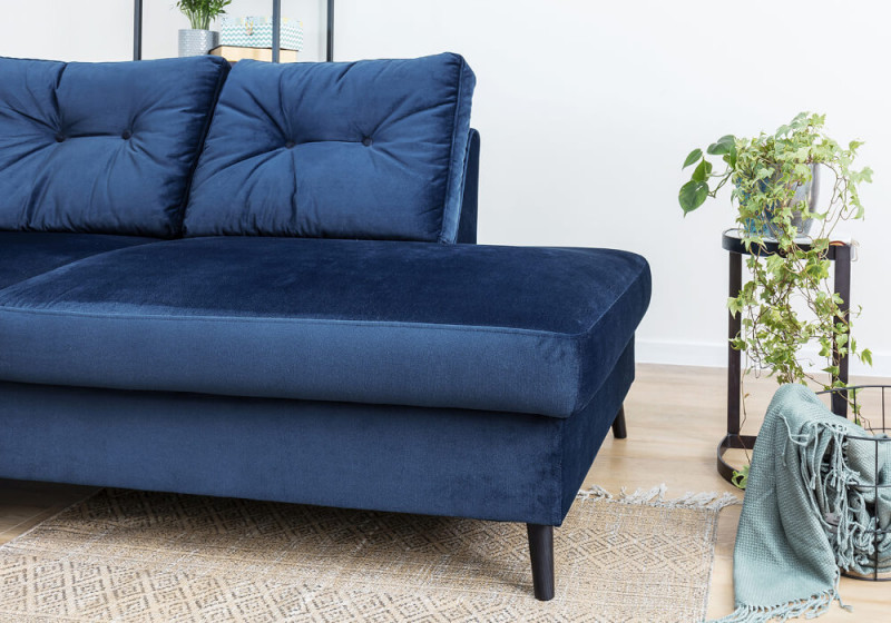 Friendly Lars Corner Sofa Bed L Shape Velvet